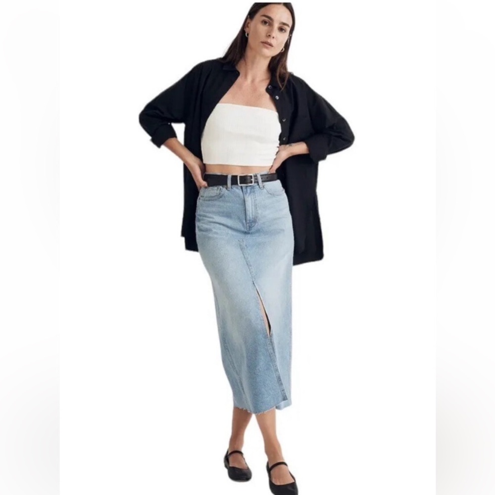 Madewell Midi Skirt Denim